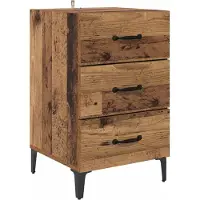 vidaXL Nachtkastje Oudhout 40 x 40.5 x 66 cm Bewerkt hout