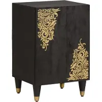 vidaXL Badkamerkast set met lade 5 pcs Zwart Massief Mango Hout