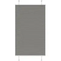 vidaXL Plissé rolgordijn 80x100 cm stofbreedte 79,4 cm antraciet