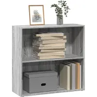 vidaXL Boekenkast 80x30x77 cm bewerkt hout grijs sonoma eikenkleurig