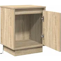 vidaXL Nachtkastje Sonoma Eik 39 x 34,5 x 50 cm Bewerkt hout
