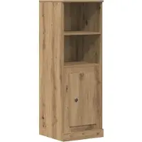 vidaXL Hoge kast 36x35,5x103,5 cm bewerkt hout artisanaal eikenkleurig