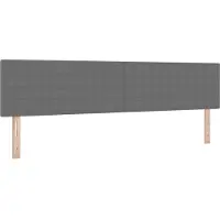 vidaXL LED Hoofdbord met hoofdeinde Lichtgrijs 200 cm Corduroy stof