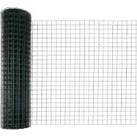 vidaXL Euro-hek met grondbevestiging 25 x 1,2 m PVC-Coated Staal Groen