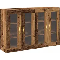 vidaXL Wandkasten 2 st Oud Hout 69,5 x 34 x 90 cm Bewerkt hout