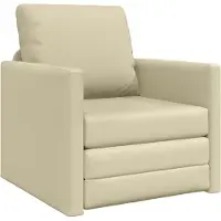 vidaXL Slaapbank Crème 74 x 77 x 81 cm Kunstleer