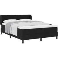 vidaXL Boxspringbed met hoofdeinde, zwart, 160 x 200 cm, gestoffeerd