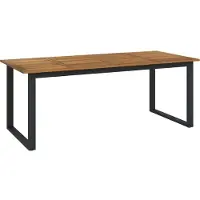 vidaXL Tuin Eettafel Set 7 st Beige Massief Acacia Hout