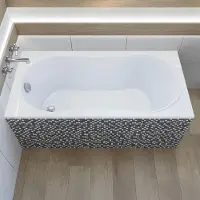 Polimat GRACJA ligbad 170 x 70 cm wit met styropor ombouw