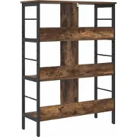 vidaXL Boekenplank 6-laags 82 x 32 x 144.5 cm Bewerkt hout Rook Eiken