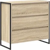 vidaXL Dressoir Sonoma Eiken 79 x 36 x 75.5 cm Bewerkt hout