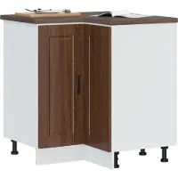 vidaXL - Keuken - hoekonderkast - "Porto" - bewerkt - hout - bruin - eikenkleur