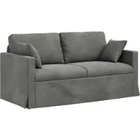 vidaXL Bank Donkergrijs 158 x 78 x 80 cm Fluweel