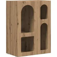 vidaXL Dressoir ELST Artisan Eiken 59 x 35 x 80.5 cm Bewerkt hout