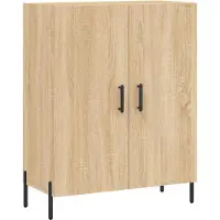 vidaXL Hoge kast 69,5x34x180 cm bewerkt hout sonoma eikenkleurig