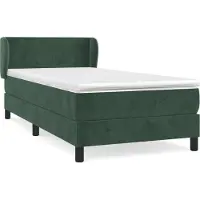 vidaXL Boxspring met matras fluweel donkergroen 160x220 cm