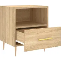 vidaXL Nachtkastje 40x35x47,5 cm bewerkt hout sonoma eikenkleurig