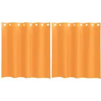vidaXL Gordijnen voile met doorvoertules 2 st 140x140 cm oranje