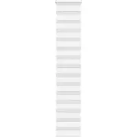vidaXL Zebra rolgordijn 50x200 cm stofbreedte 45,9cm polyester wit