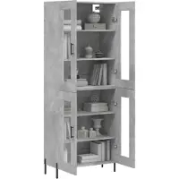 vidaXL Hoge kast 69,5x34x180 cm bewerkt hout betongrijs