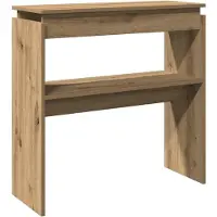 vidaXL Wandtafel 80x30x80 cm bewerkt hout artisanaal eikenkleurig