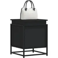 vidaXL Opbergbox met deksel 40x40x51,5 cm bewerkt hout zwart