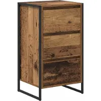 vidaXL Dressoir Oud Hout 42 x 36 x 75,5 cm Bewerkt hout