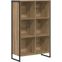 vidaXL Boekenkast 99,5 x 30 x 108,5 cm Bewerkt hout Ambachtelijk Eiken