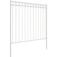 vidaXL Schuttingelement ASSEN, 170 x 200 cm, staal, wit
