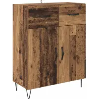 vidaXL Hoge kast, 2 stuks, gerecycled hout, 69,5 x 34 x 180 cm