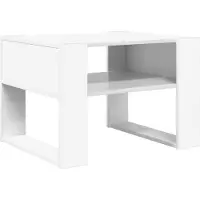 vidaXL Salontafel Wit 66 x 53 x 45 cm Bewerkt hout