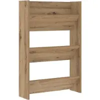 vidaXL Schoenenkast Artisan Eiken 60 x 18 x 90 cm Bewerkt hout