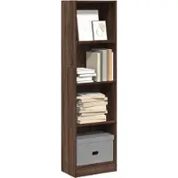 vidaXL Boekenkast 40x24x143 cm bewerkt hout bruin eikenkleurig