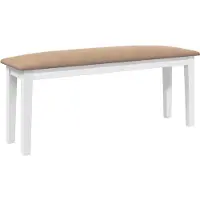 vidaXL Bank 110 cm massief hout wit rubber