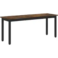 vidaXL Bank Rook Eik 110 x 35 x 45 cm Bewerkt hout