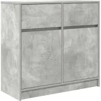 vidaXL Dressoir met lade 80x34x76 cm spaanplaat betongrijs