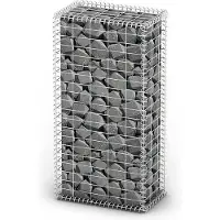 vidaXL Schanskorf met deksels 100x50x30 cm gegalvaniseerd draad