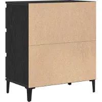 vidaXL Dressoir, zwart, eikenlook, 60 x 35 x 70 cm, houtvezel