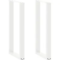 vidaXL Bartafelpoten 2 st U-vormig 50x(100-101) cm staal wit