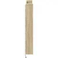 vidaXL Hoofdeinde Kast met LED Sonoma Bewerkt hout