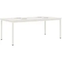 vidaXL Eettafel Wit 200 x 100 x 75 cm Massief grenenhout