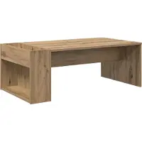 vidaXL Salontafel Artisan Eiken 95 x 50 x 34 cm Bewerkt hout