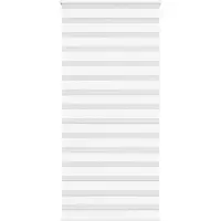 vidaXL Zebra rolgordijn 110x200 cm stofbreedte 105,9cm polyester wit