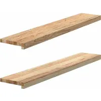 vidaXL Vensterbanken 2 st onbehandeld 110x20x2 cm massief eikenhout