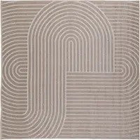 vidaXL Binnen- en buitenkleed PALMERAS Beige 200 x 200 cm Polyester