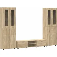 vidaXL Tv-meubelset FLORIN 3 pcs Sonoma Eik Bewerkt hout