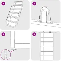 vidaXL Schuifdeur 102,5x205 cm mat ESG-glas en aluminium wit