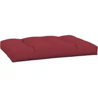 vidaXL Palletkussen 120 x 80 x 12 cm stof wijnrood