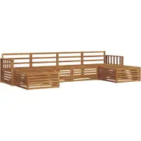 vidaXL Buiten bank set 6 st Naturel Massief Acacia Hout