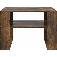vidaXL Salontafel, gerookt eikenhout, 66 x 53 x 45 cm, houtvezel